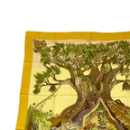 Hermes Carre 90 Scarf Silk Kuggor Tree Yellow — view 2