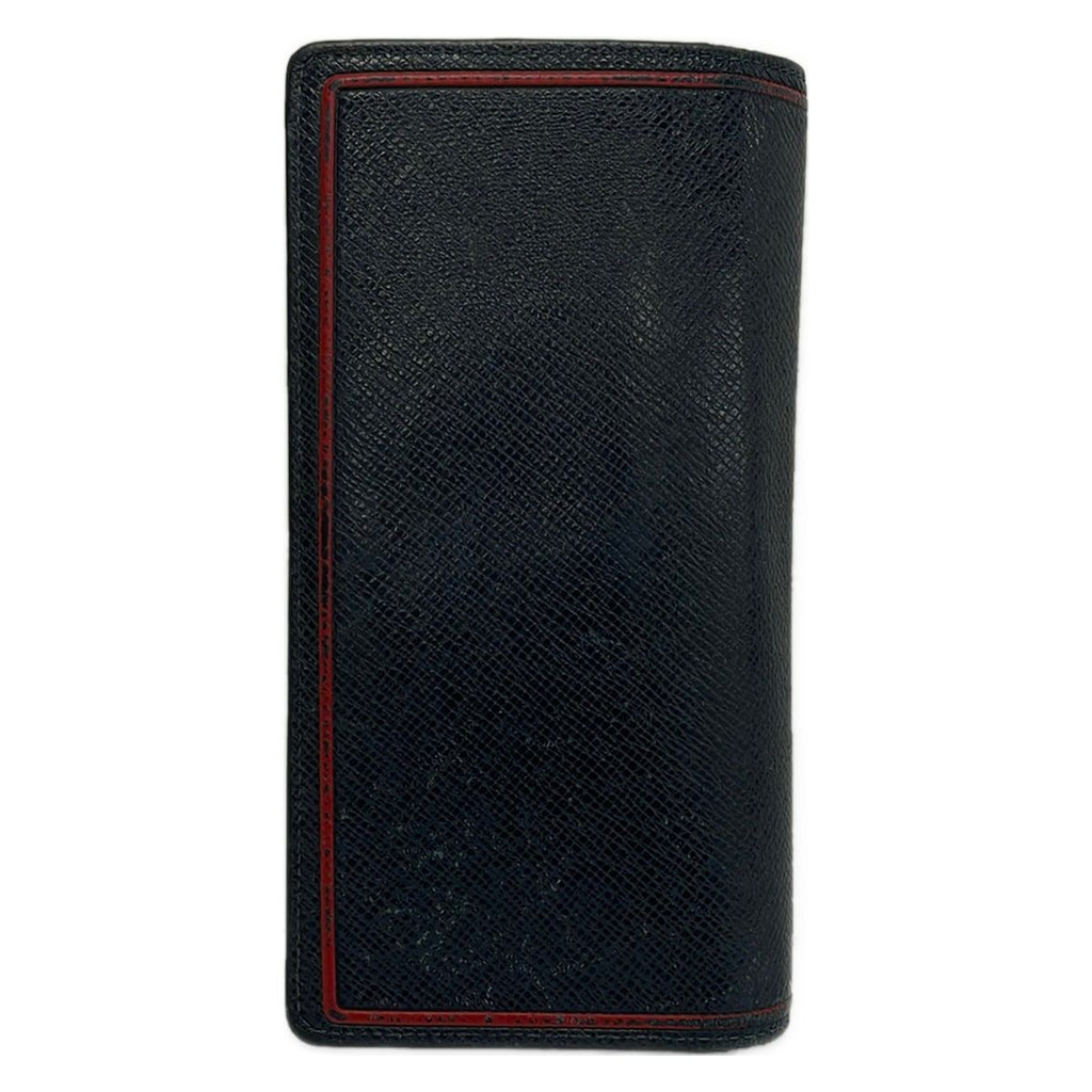 Louis Vuitton Wallet Taiga Portefeuille Brazza Blue Marine Leather Cowhide — view 2