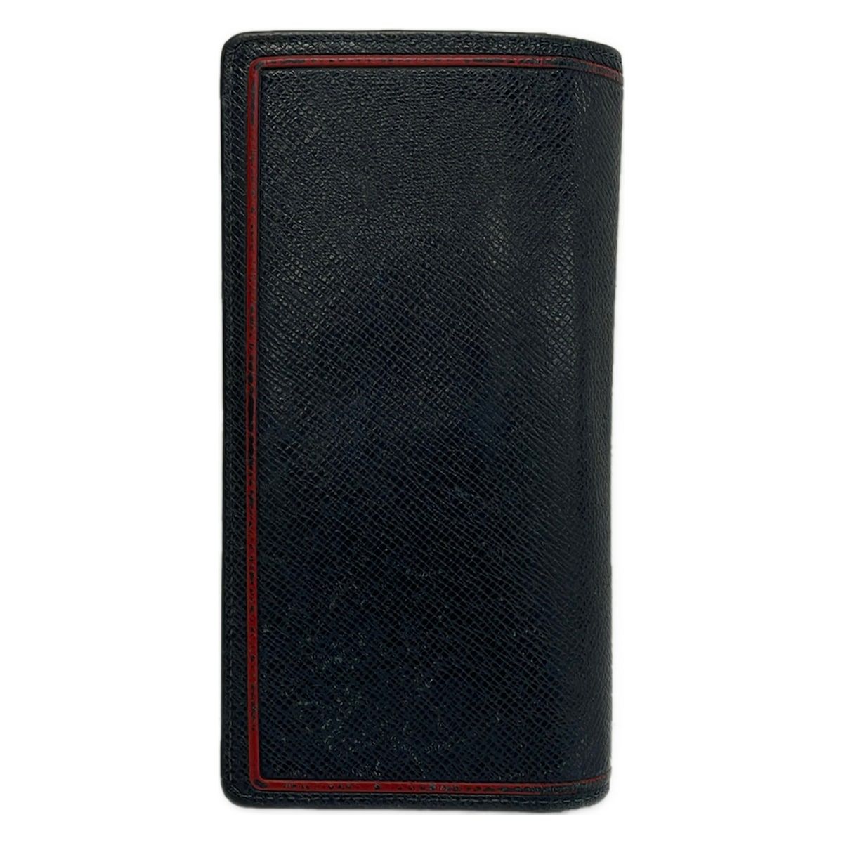 Louis Vuitton Wallet Taiga Portefeuille Brazza Blue Marine Leather Cowhide — view 2