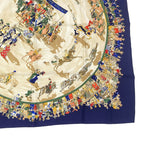 Hermes Carre 90 Cirque Molier Scarf Silk Navy — view 5
