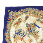 Hermes Carre 90 Cirque Molier Scarf Silk Navy — view 2