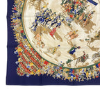 Hermes Carre 90 Cirque Molier Scarf Silk Navy — view 4