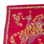 Hermes Carre 90 Scarf Silk Hd'origny Flowers Blooming Horse — view 2