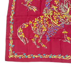 Hermes Carre 90 Scarf Silk Hd'origny Flowers Blooming Horse — view 4