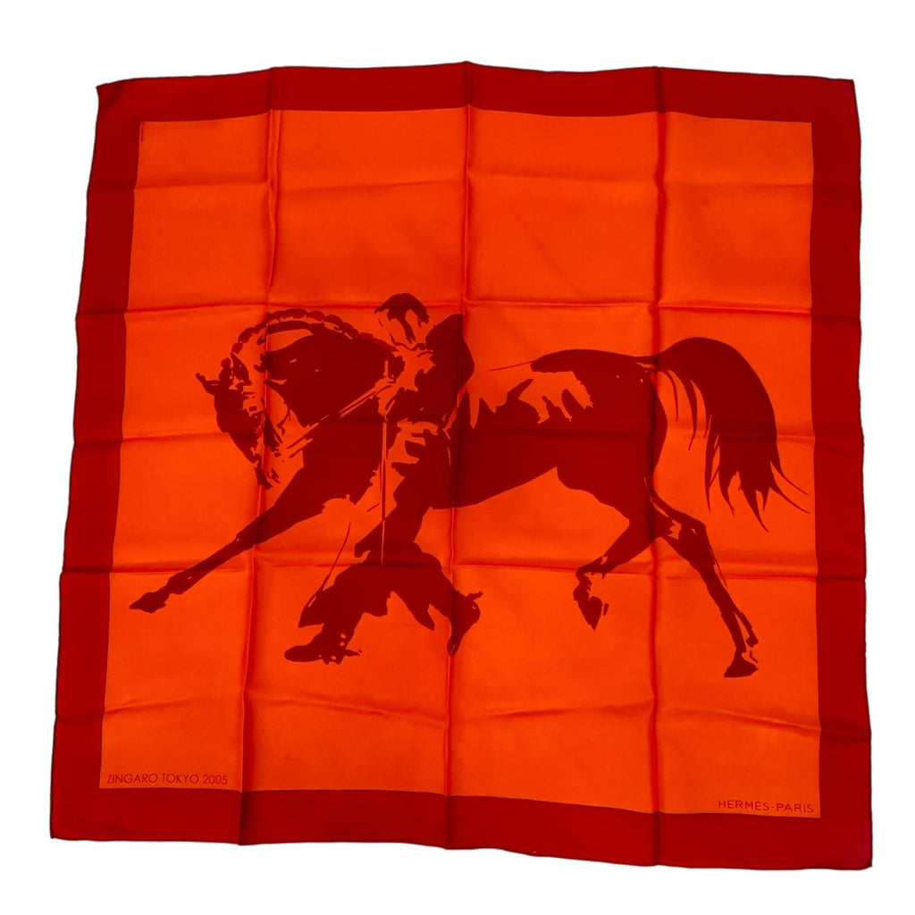 Hermes Scarf Silk Zingaro Tokyo Orange