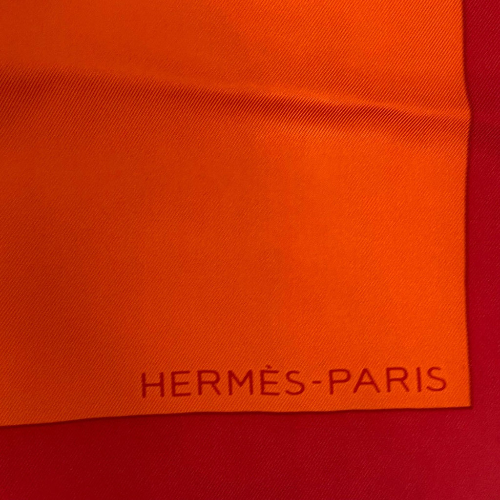 Hermes Scarf Silk Zingaro Tokyo Orange — view 7