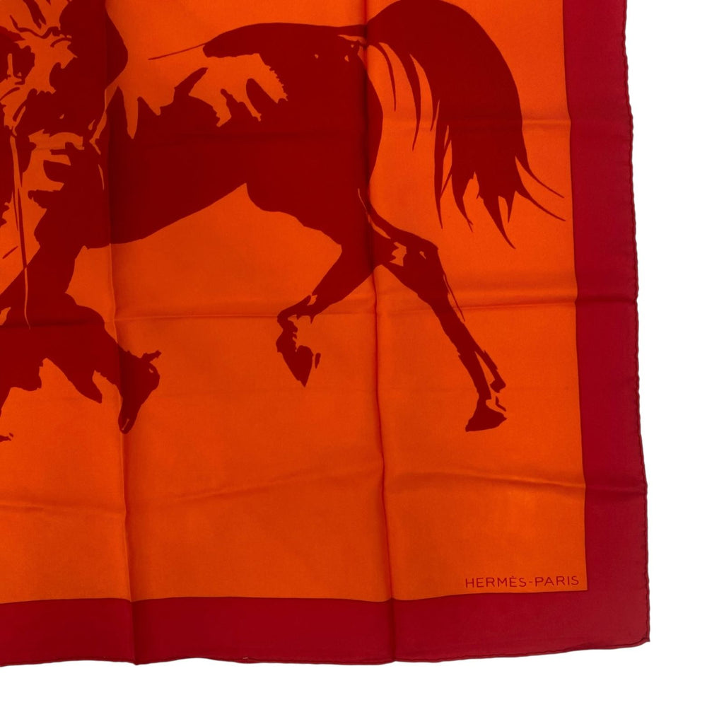 Hermes Scarf Silk Zingaro Tokyo Orange — view 5