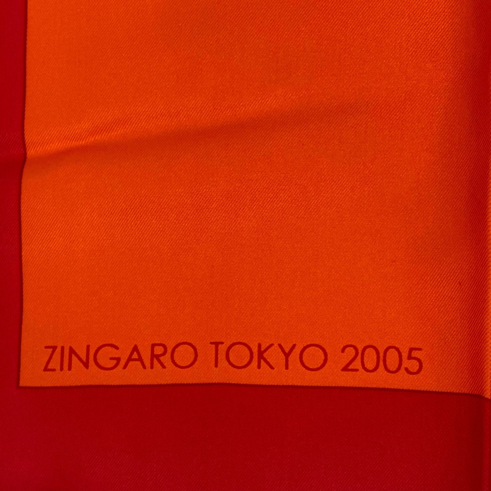 Hermes Scarf Silk Zingaro Tokyo Orange — view 6