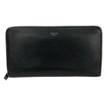Celine Wallet Black Zip Around Leather