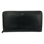 Celine Wallet Black Zip Around Leather