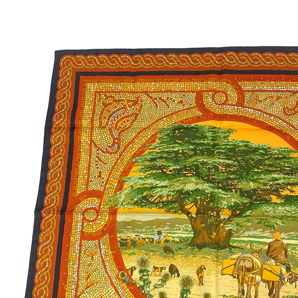 Hermes Carre 90 Under the Cedar Sous le Cedre Silk Scarf Multicolor — view 3