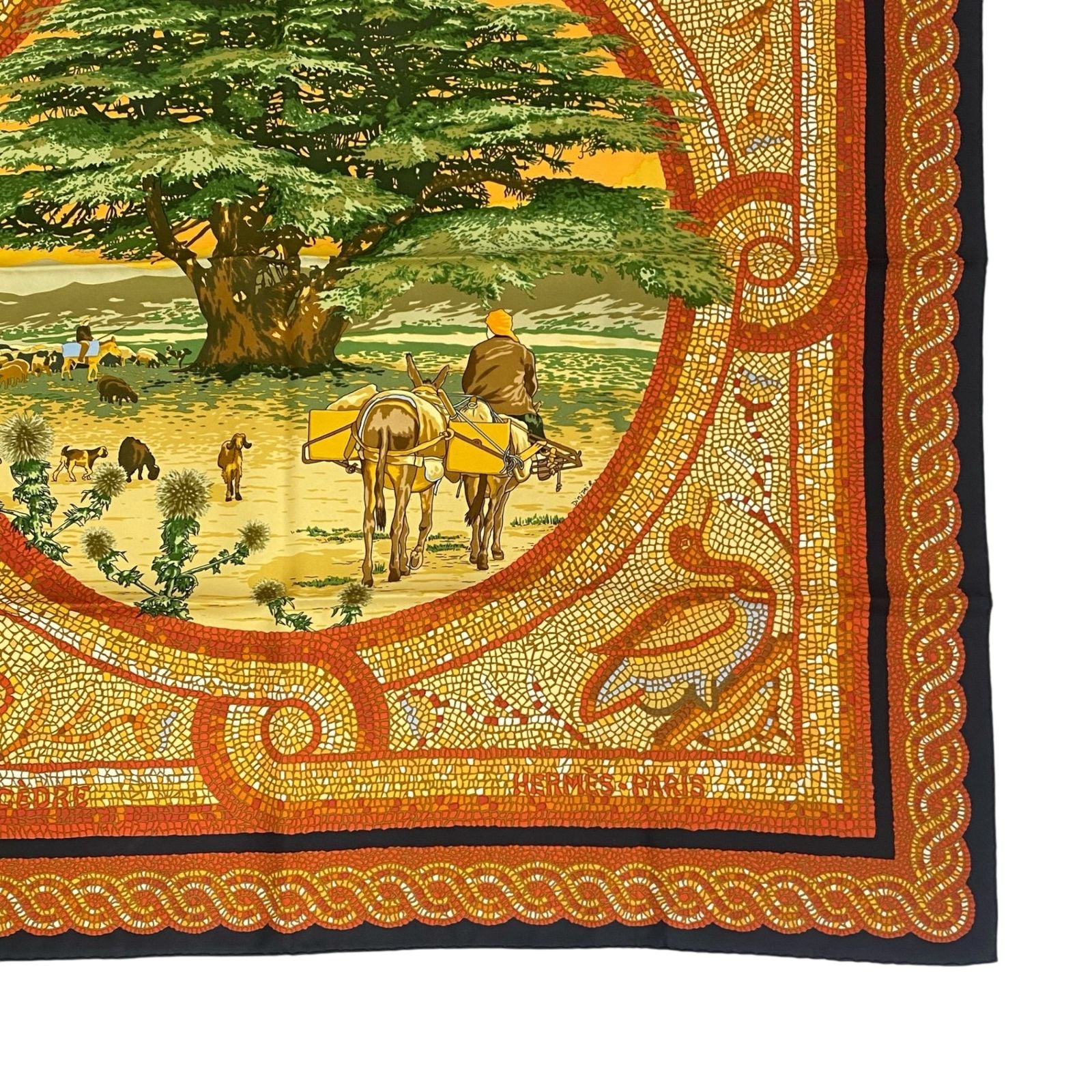Hermes Carre 90 Under the Cedar Sous le Cedre Silk Scarf Multicolor — view 6