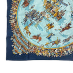 Hermes Carre 90 Cirque Molier Scarf Silk Navy — view 5