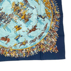 Hermes Carre 90 Cirque Molier Scarf Silk Navy — view 6