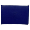 Hermes Card Case Calvi Blue Saffiano