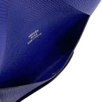 Hermes Card Case Calvi Blue Saffiano — view 4