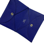 Hermes Card Case Calvi Blue Saffiano — view 3