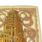 Hermes Carre 90 les Rivieres de Babel River of Scarf Silk 100% Yellow — view 3