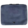 Prada Saffiano Second Bag Leather Navy