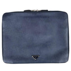 Prada Saffiano Second Bag Leather Navy