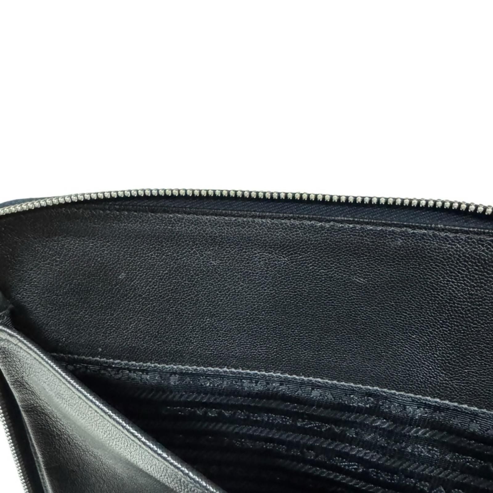 Prada Saffiano Second Bag Leather Navy — view 7