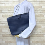 Prada Saffiano Second Bag Leather Navy — view 2