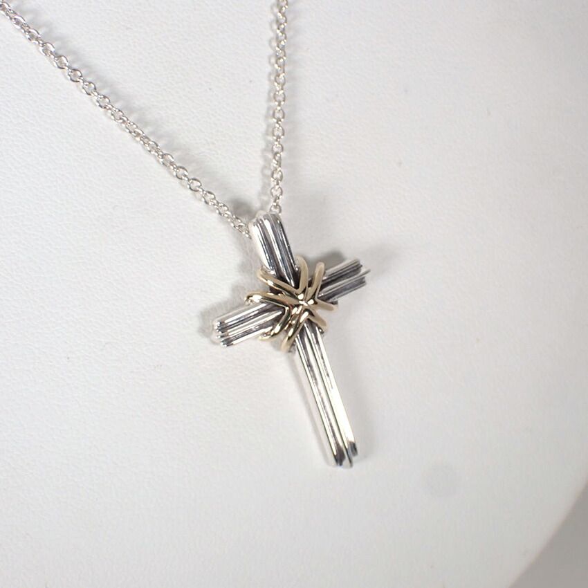 Tiffany & Co 925 750 Signature Cross Necklace — view 3