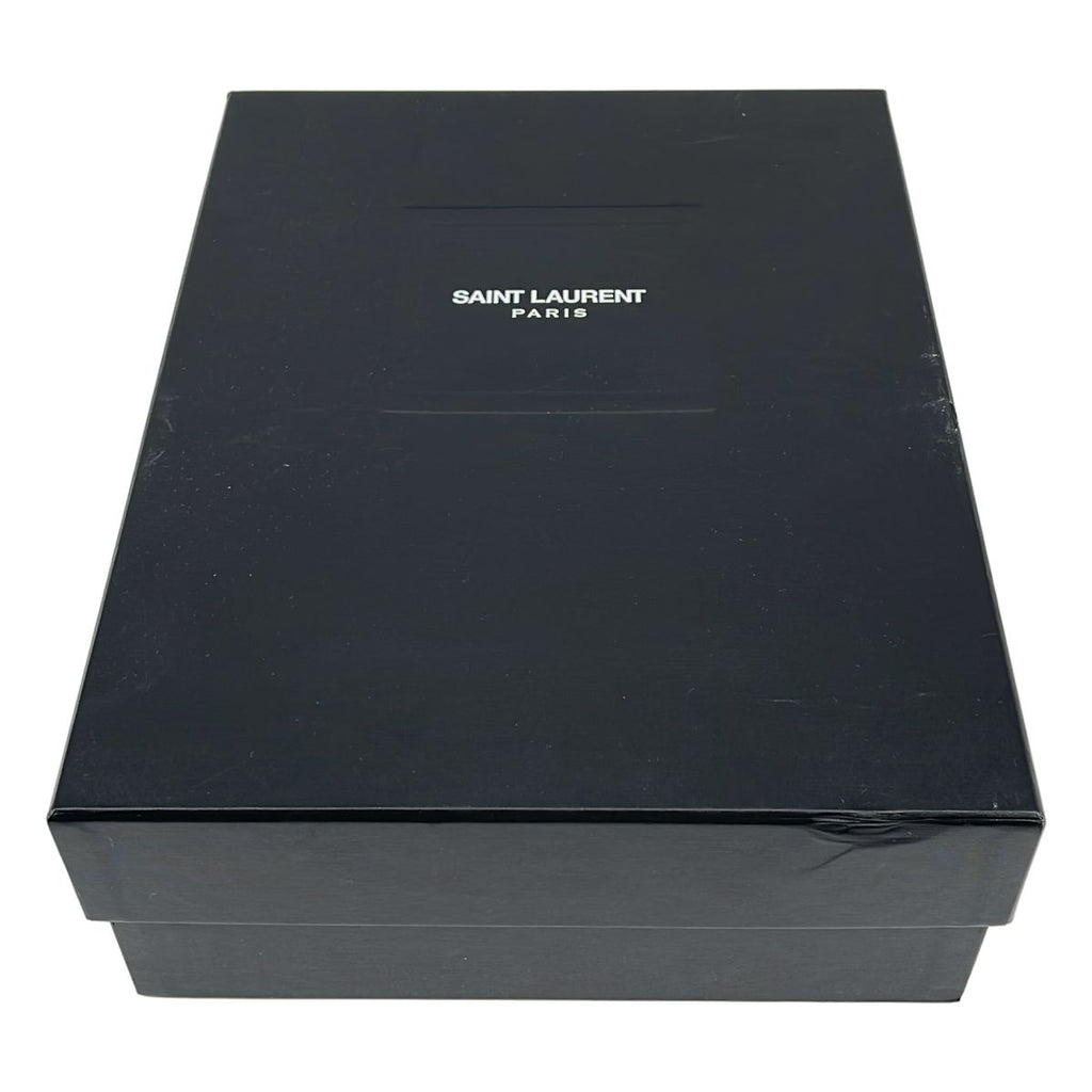 Saint Laurent Paris Era Leather Studded High Top Boots 38 Black — view 6