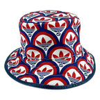 Gucci Adidas Bucket Hat All Over Print Hat S Beige Red Navy — view 2