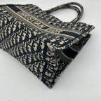 Dior Book Tote Canvas Navy Ivory 35 cm — view 7