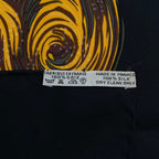 Hermes Carre 90 Au Fil de la Soie Silk Scarf Black Multicolor — view 7