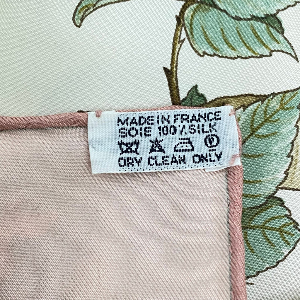 Hermes Scarf Carre 90 AU Coeur Des Bois in the Forest Silk 100% Pink — view 7