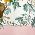 Hermes Scarf Carre 90 AU Coeur Des Bois in the Forest Silk 100% Pink — view 6