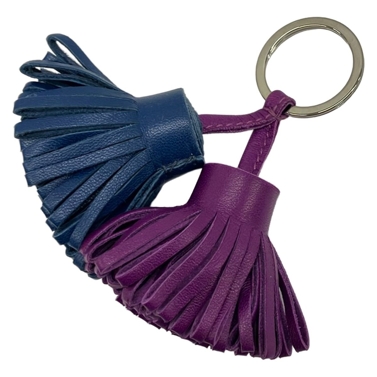 Hermes Key Holder Carmen Unodos Blue Domart Violet — view 2
