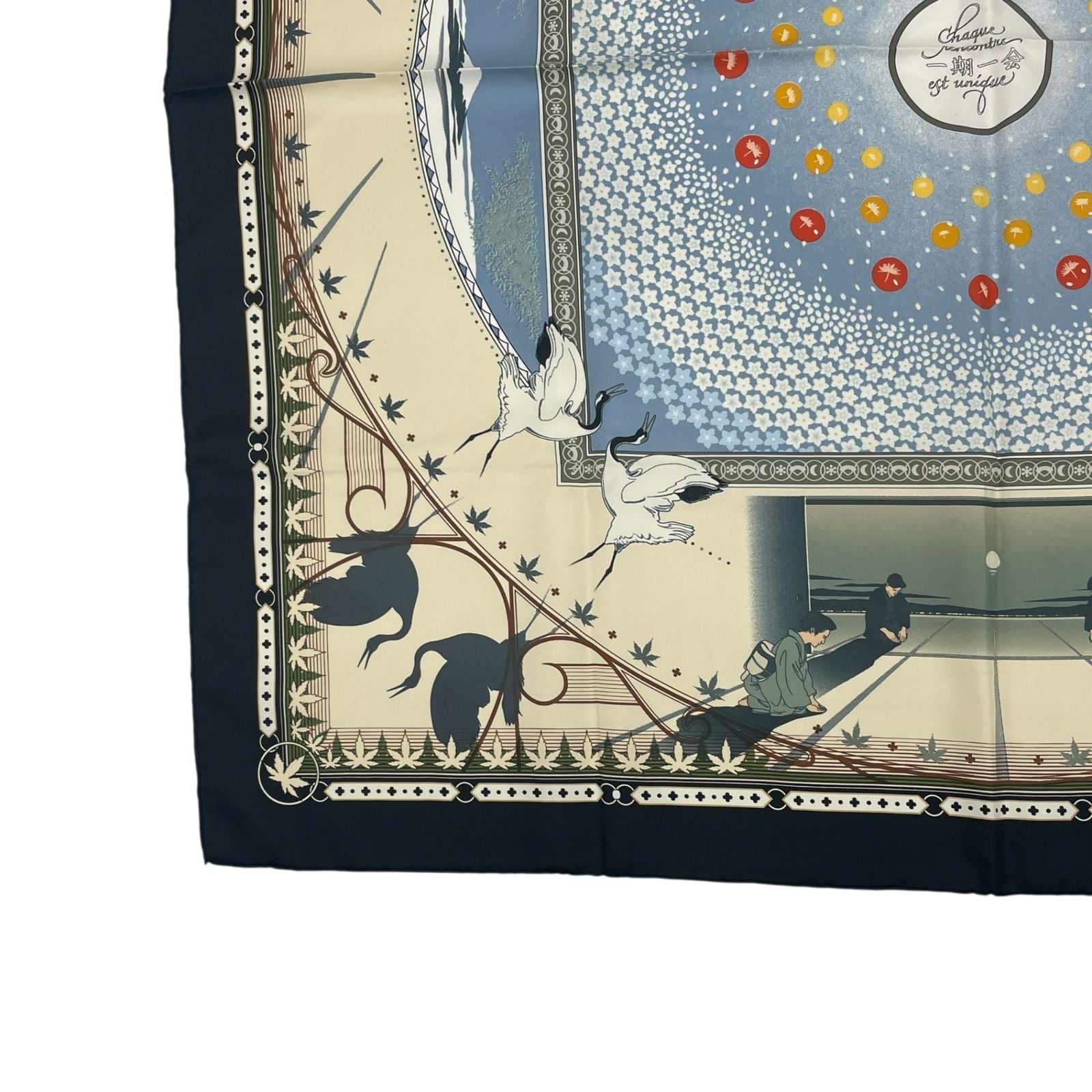 Hermes Carre 90 Chaque Rencontre Est Unique Ichi Era Ichie Scarf Kacho Fugetsu — view 5