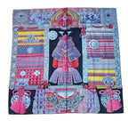 Hermes Carre 90 Parures de Samourais Samurai Armor Multicolor Scarf Silk — view 2