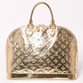 Louis Vuitton Alma GM Handbag Monogram Miroir Gold