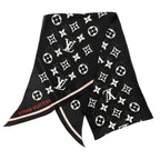 Louis Vuitton Silk Scarf Etole LV Idylle Monogram Noir Black Pink