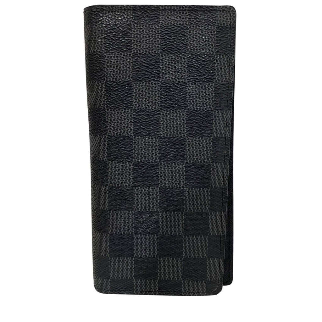 Louis Vuitton Portefeuille Brazza Damier Graphite Wallet Canvas