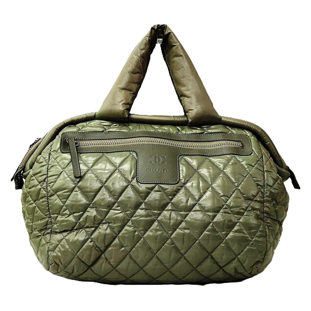 Chanel Coco Cocoon Boston Bag Nylon Leather