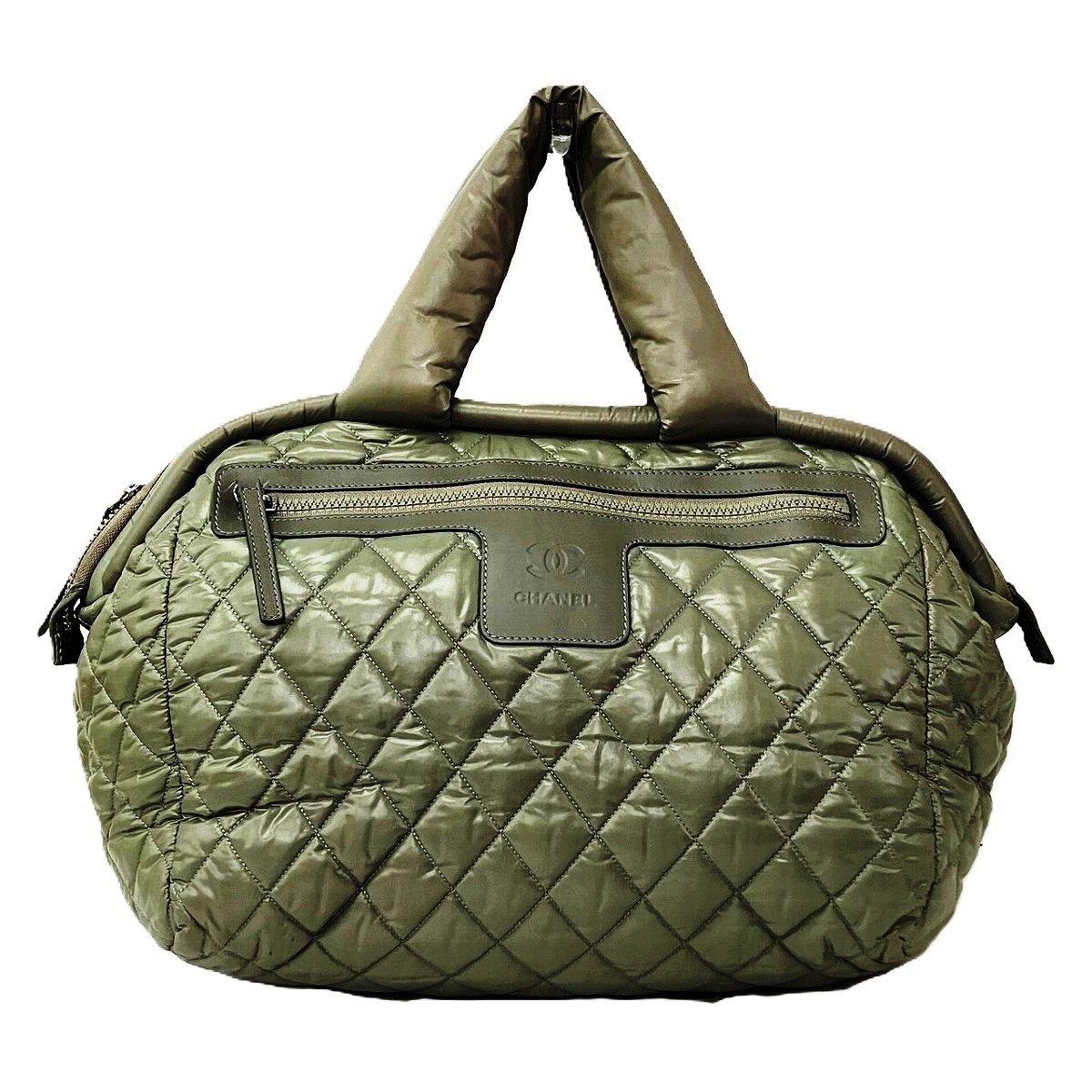 Chanel Coco Cocoon Boston Bag Nylon Leather