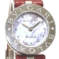 Bvlgari Watch SS Leather Quartz Pink Shell Dial