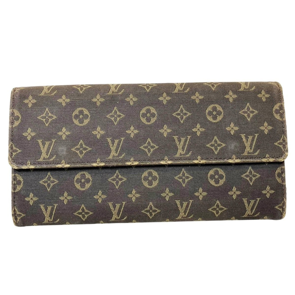 Louis Vuitton Portefeuille Sarah Monogram Mini Lin Wallet Canvas