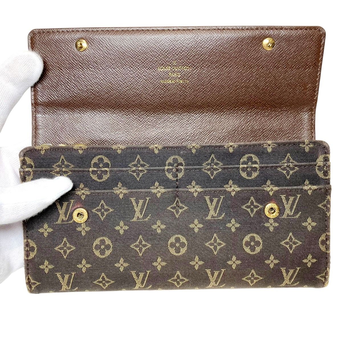 Louis Vuitton Portefeuille Sarah Monogram Mini Lin Wallet Canvas — view 3