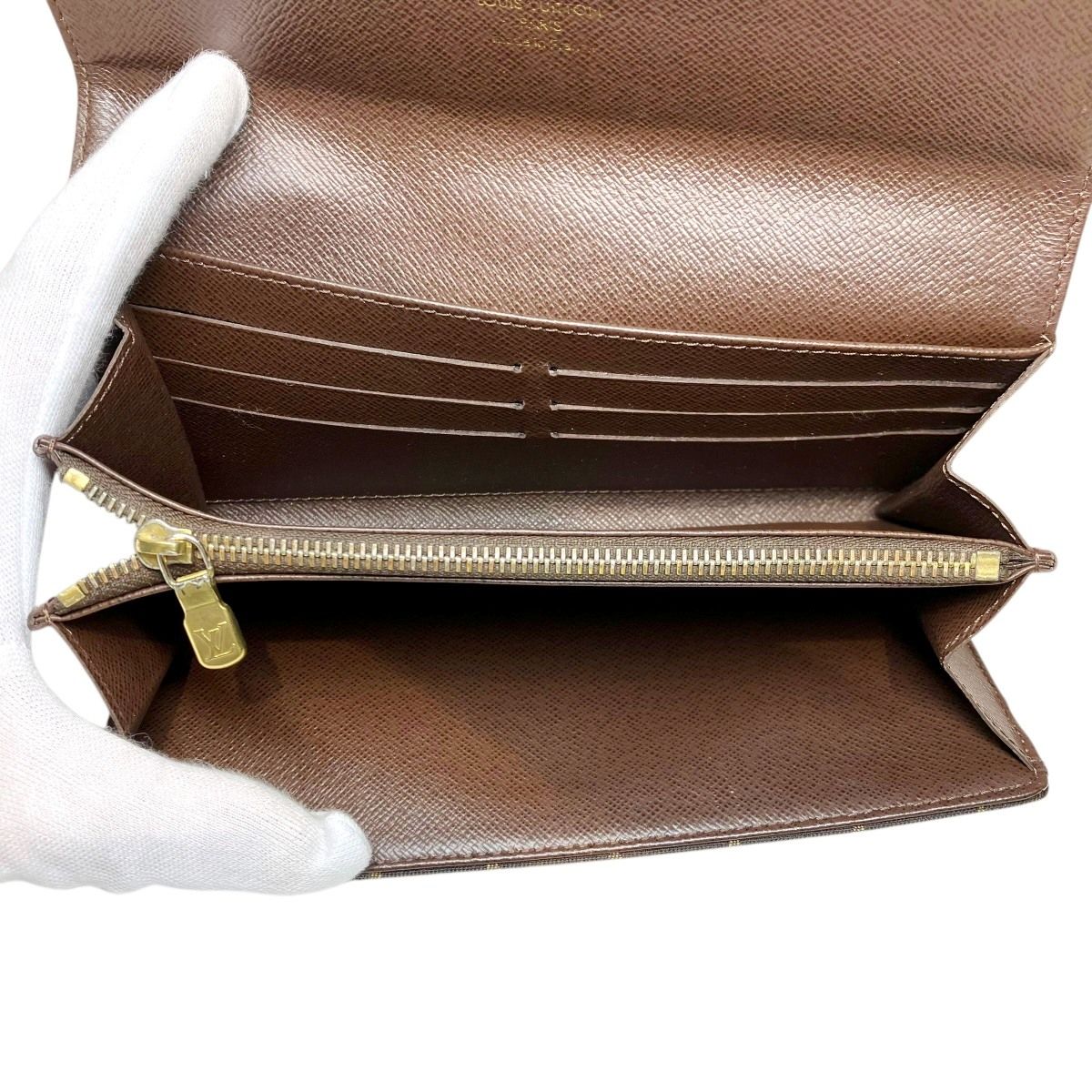 Louis Vuitton Portefeuille Sarah Monogram Mini Lin Wallet Canvas — view 8