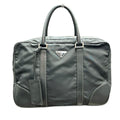 Prada Triangle Logo Briefcase Business Leather Nylon