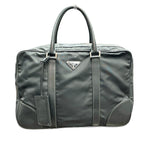 Prada Triangle Logo Briefcase Business Leather Nylon