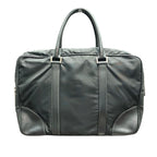 Prada Triangle Logo Briefcase Business Leather Nylon — view 2