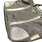 Prada Triangle Logo Briefcase Business Leather Nylon — view 9