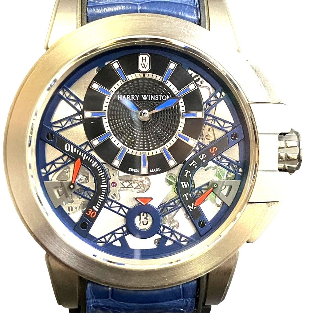 Harry Winston O-chien Project World Limited 300 Watch Leather Automatic Winding